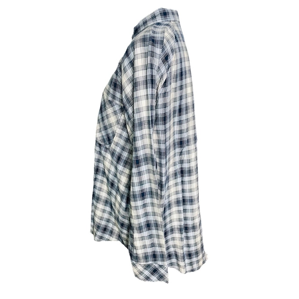 Eddie Bauer‎ New Women's Plaid Button-Up Firelight Flannel Shirt  Size XL New - Picture 4 of 5